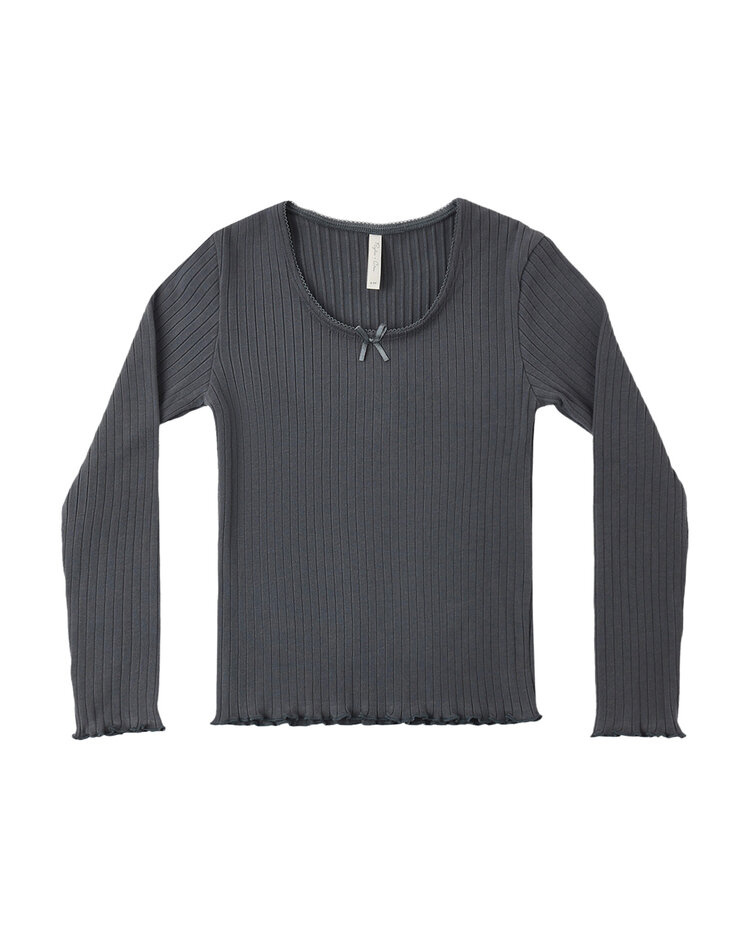 RYLEE AND CRU Solid Ribbed Long Sleeve