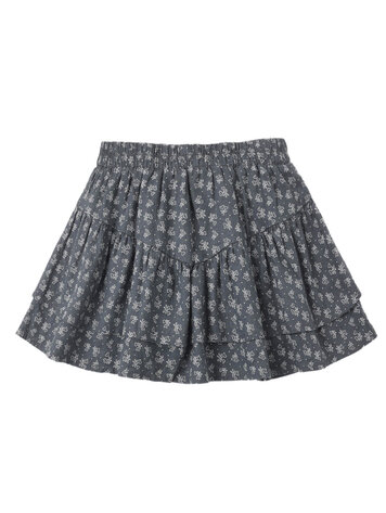 RYLEE AND CRU Tiered Heart Ditsy Mini Skirt