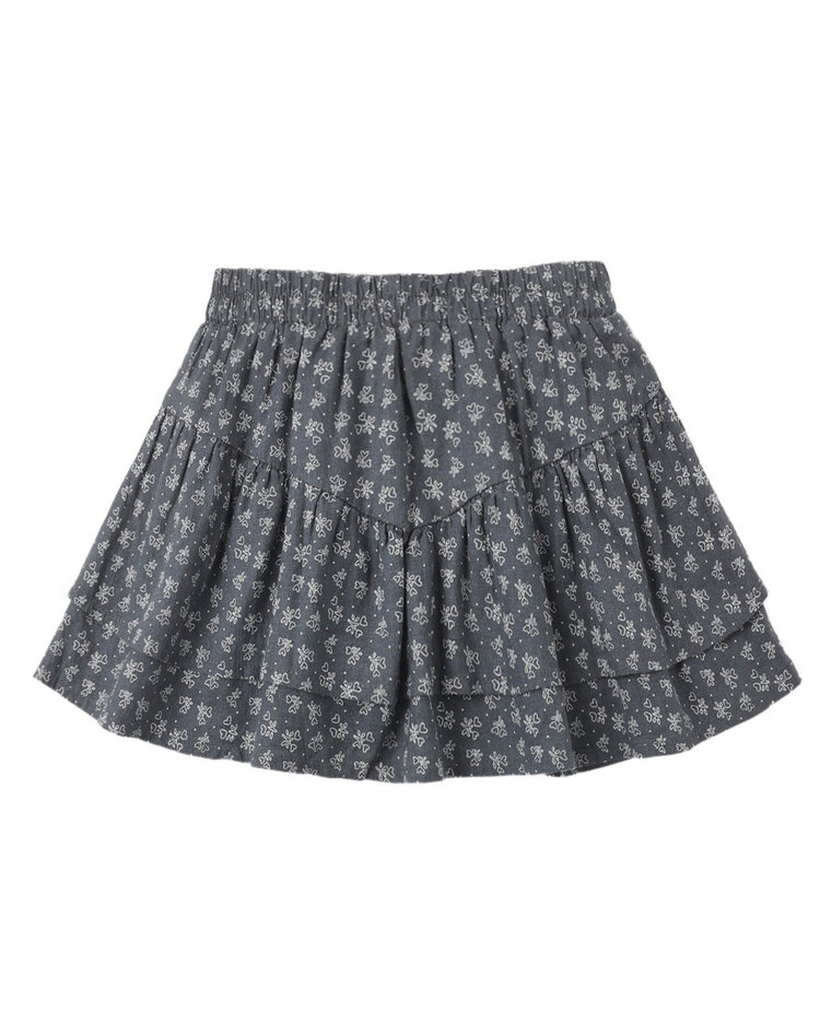RYLEE AND CRU Tiered Heart Ditsy Mini Skirt
