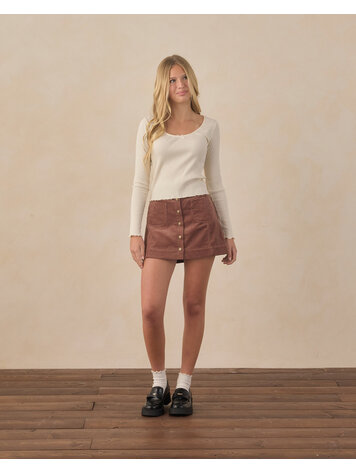 RYLEE AND CRU Teen Ribbed Long Sleeve Tee