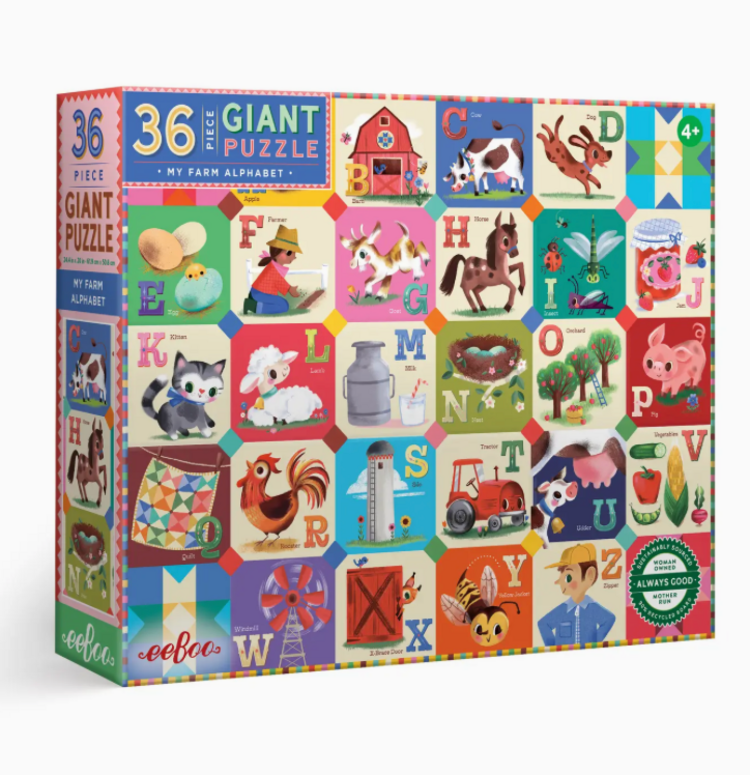 EEBOO My Farm Alphabet Giant Puzzle