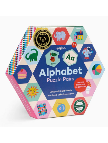 EEBOO Alphabet Hexagon Puzzle Pairs