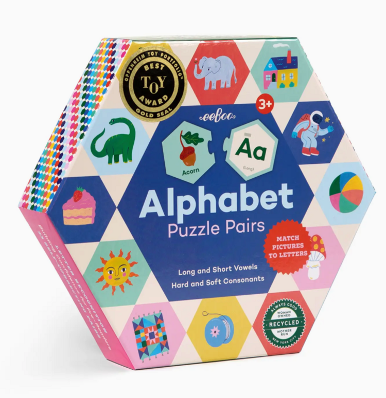 EEBOO Alphabet Hexagon Puzzle Pairs