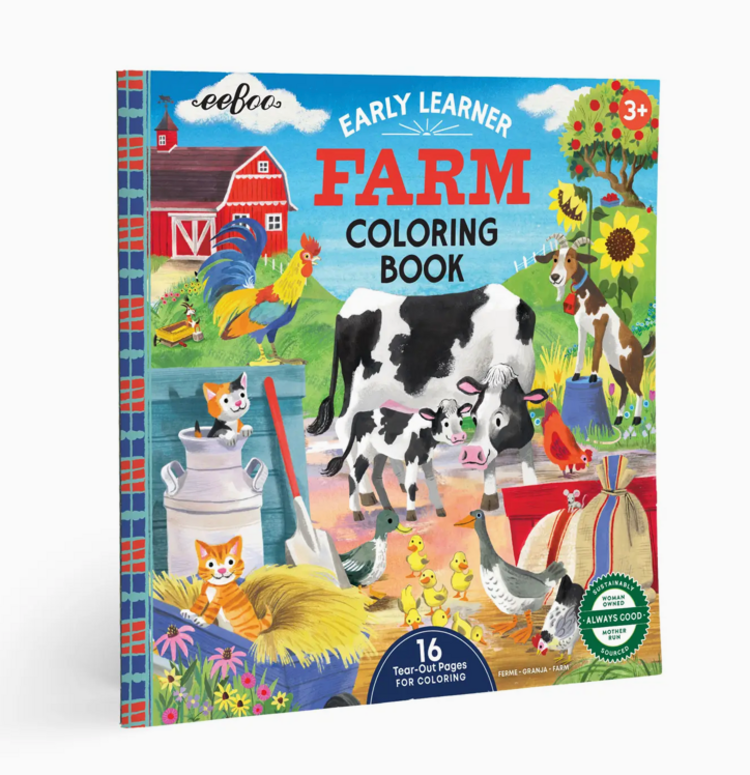 EEBOO Little Farm Square Coloring Book