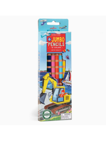 EEBOO Construction  6 Jumbo Double Pencils