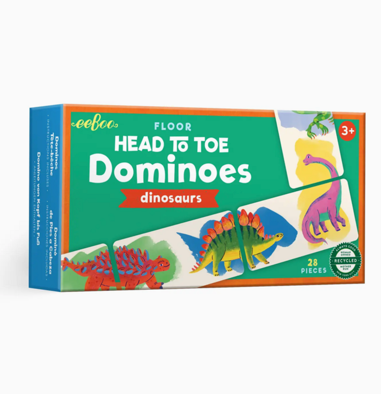 EEBOO Dinosaur Head-to-Toe Dominoes