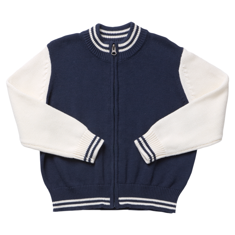 PINK CHICKEN Varsity Zip Sweater