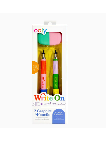 OOLY Write On Graphite Pencil and Eraser Set