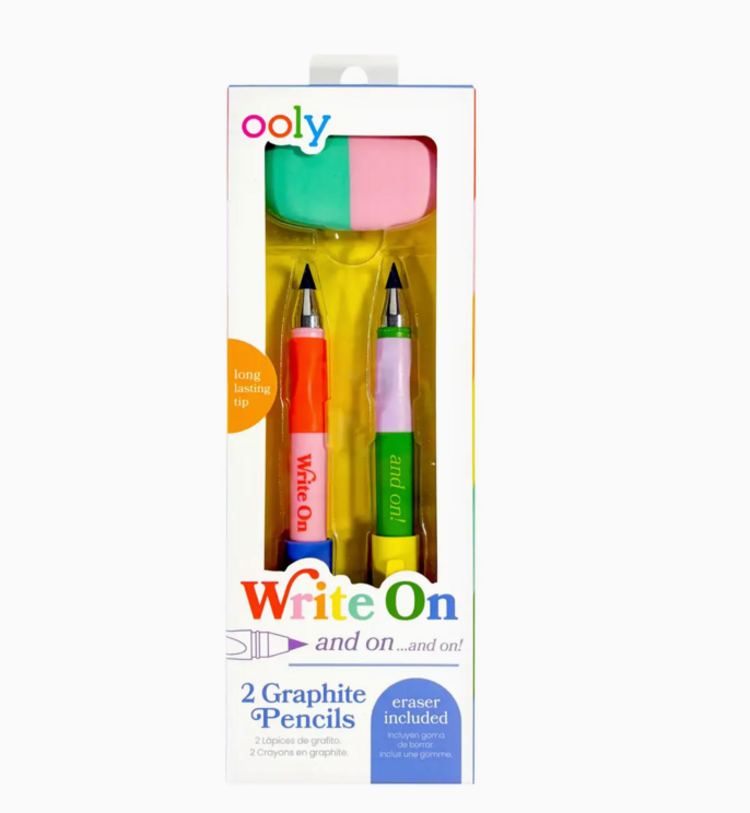 OOLY Write On Graphite Pencil and Eraser Set