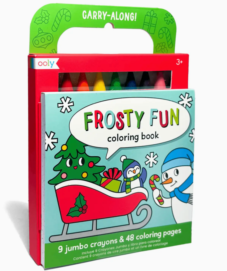 OOLY Frosty Fun Carry-Along Coloring Book Set