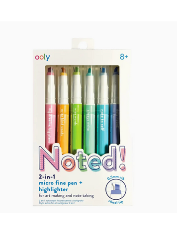 OOLY Noted!: 2-in-1 Pen + Highlighter