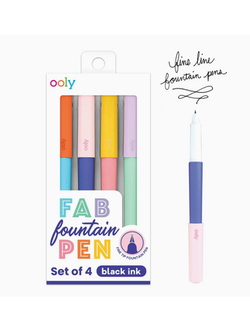 OOLY Fab Fountain Pens - Black Ink