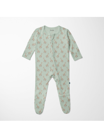 KICKEE PANTS Giraffe Footie With 2 Way Zipper