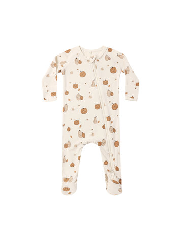 QUINCY MAE Harvest Friends Zip Footie