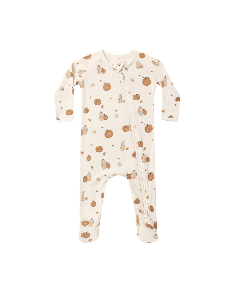 QUINCY MAE Harvest Friends Zip Footie