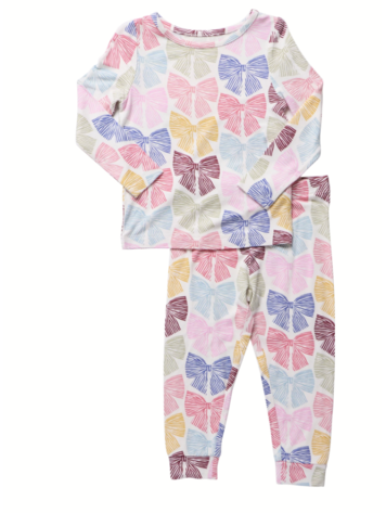 PINK CHICKEN Multi Bows Bamboo PJ Set