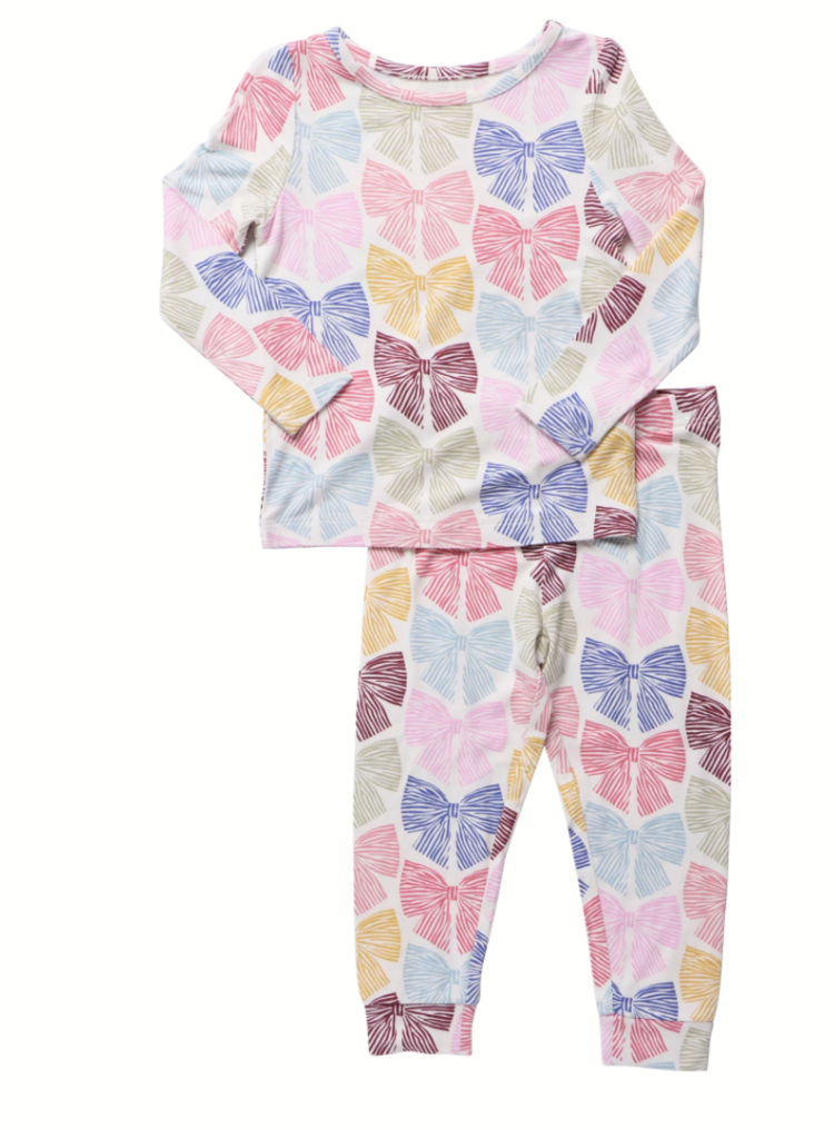 PINK CHICKEN Multi Bows Bamboo PJ Set