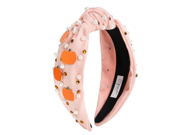 SWEET WINK Pumpkin Pearl Gemstone Headband