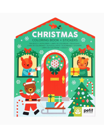 Christmas Coloring Book + Stickers