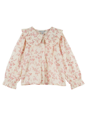 EMILE ET IDA Flounce Collar Printed Blouse