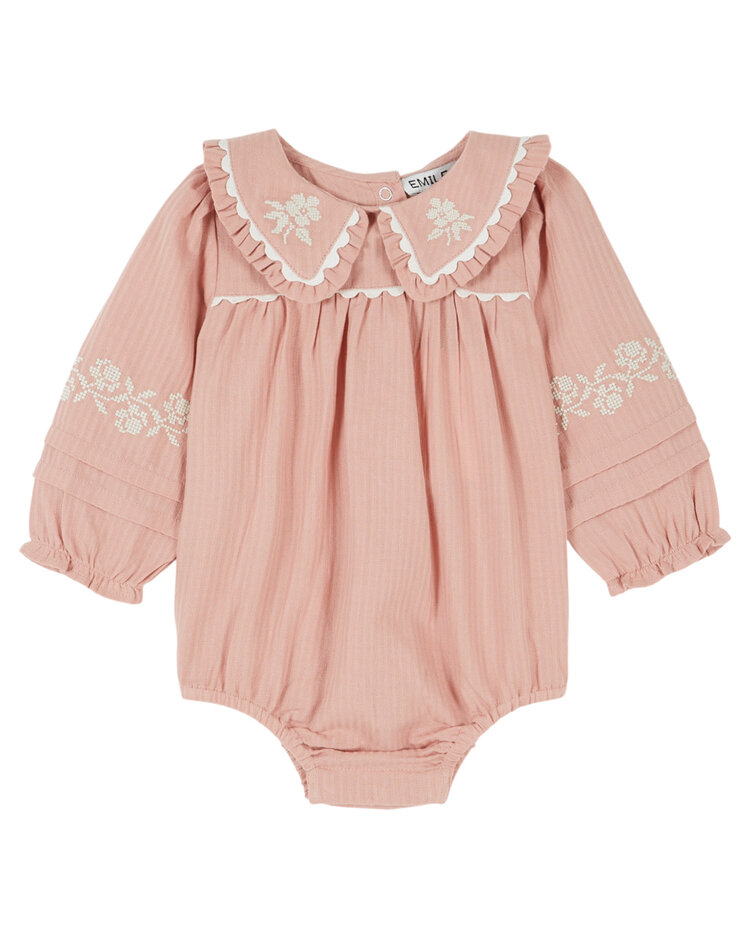 EMILE ET IDA Embroidered Romper