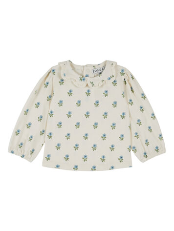 EMILE ET IDA Flower Collar Jersey Blouse