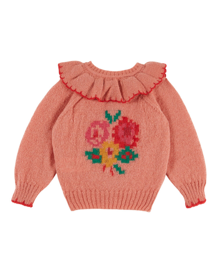 EMILE ET IDA Placed Jacquard Cardigan