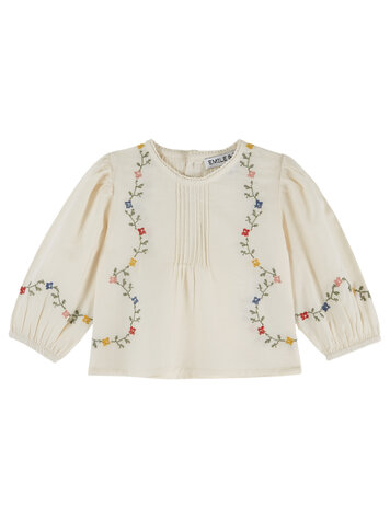 EMILE ET IDA Cross Stitch Baby Blouse