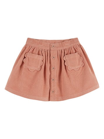 EMILE ET IDA Corduroy Flower Pocket Skirt