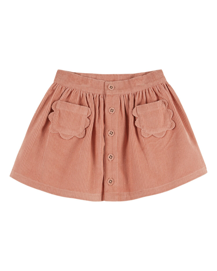 EMILE ET IDA Corduroy Flower Pocket Skirt