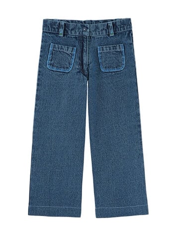 EMILE ET IDA Embroidered Pocket Trouser