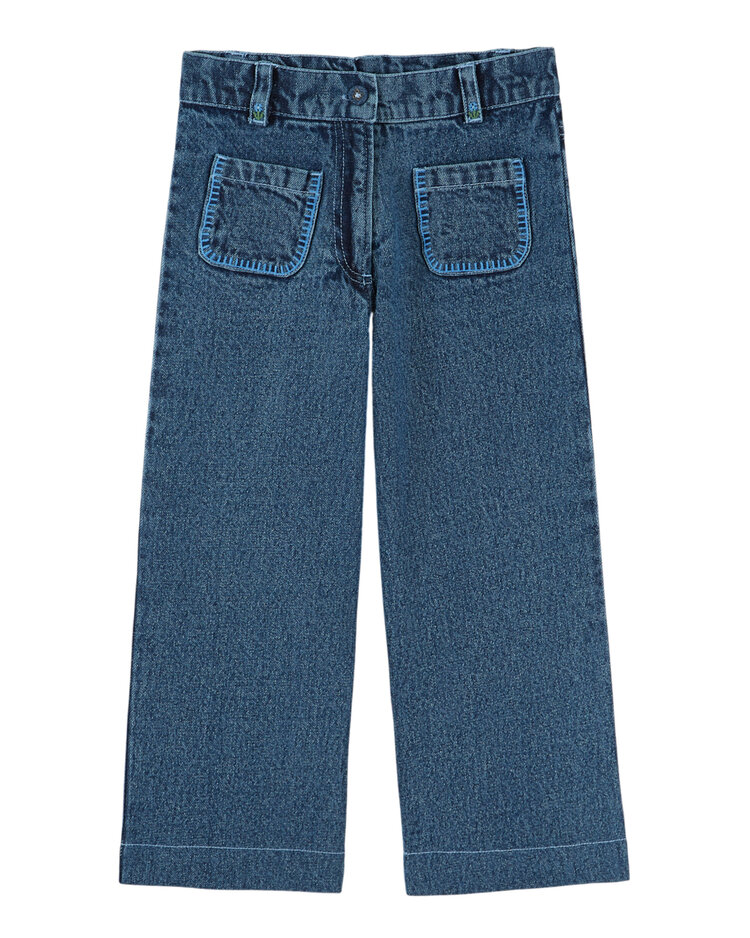 EMILE ET IDA Embroidered Pocket Trouser