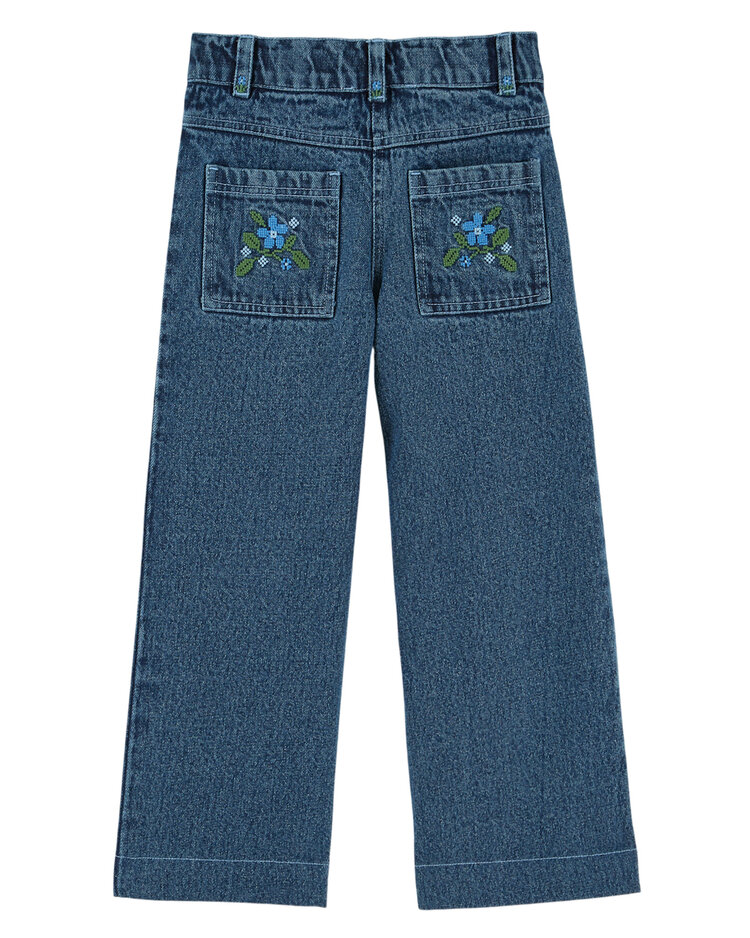 EMILE ET IDA Embroidered Pocket Trouser