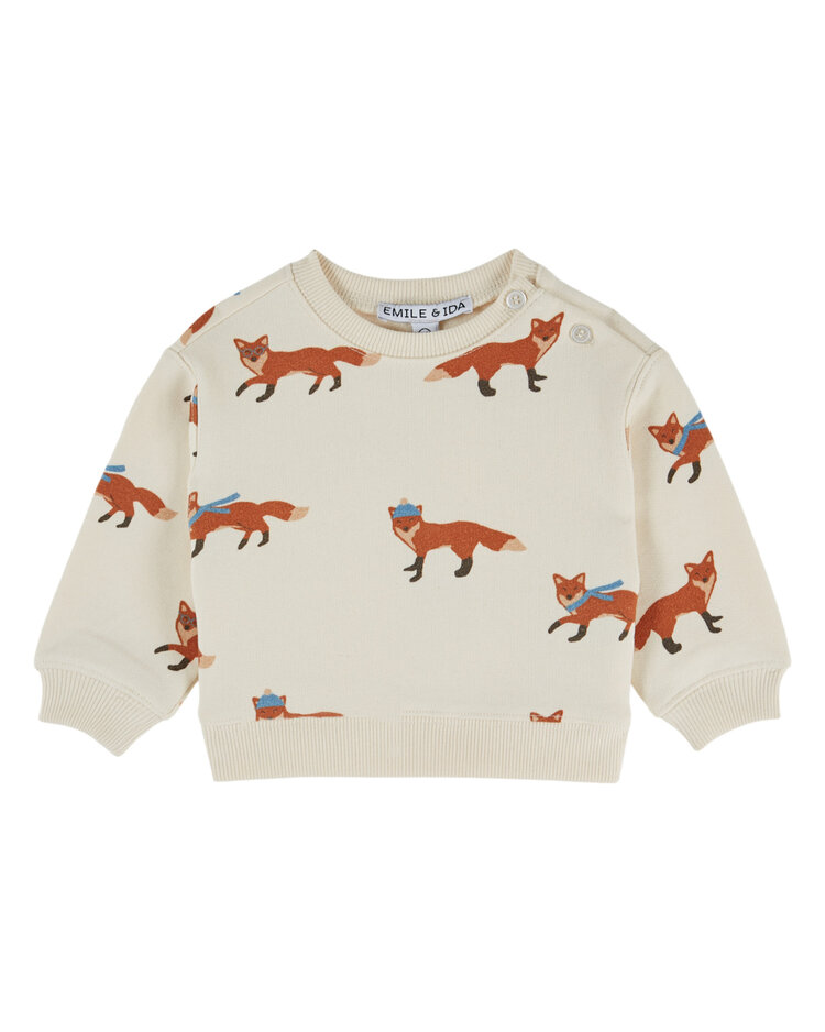 EMILE ET IDA Printed Baby Sweatshirt