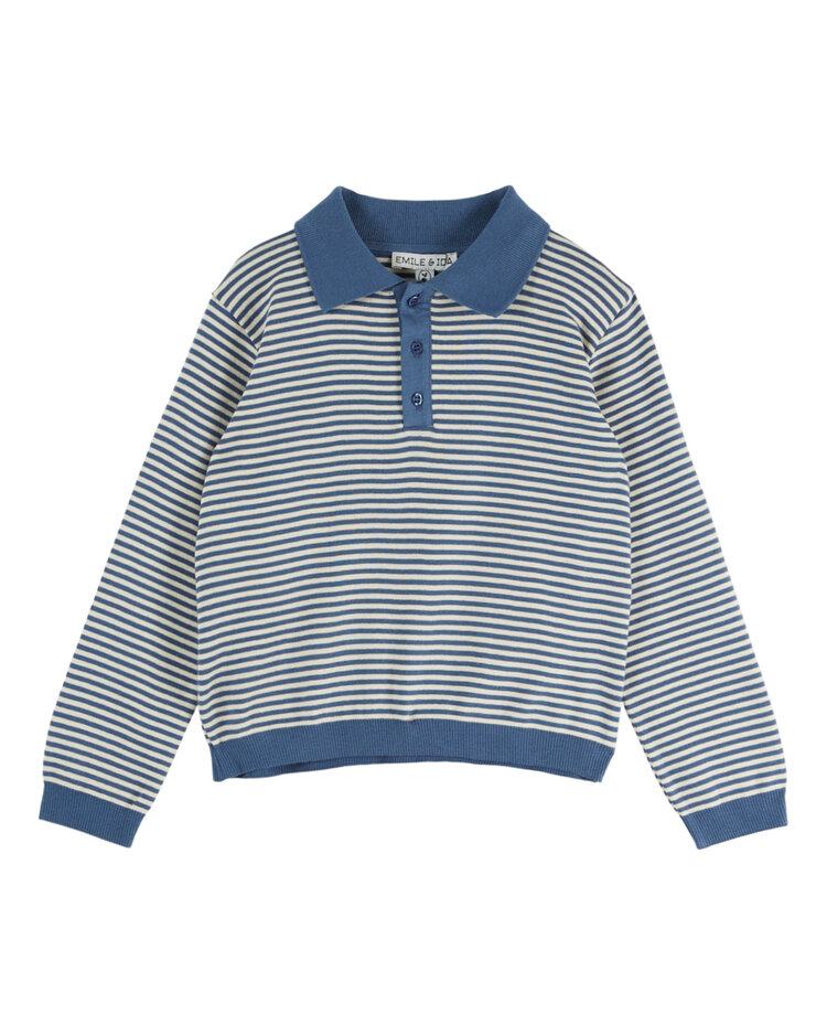 EMILE ET IDA Duffle Striped Polo Sweatshirt