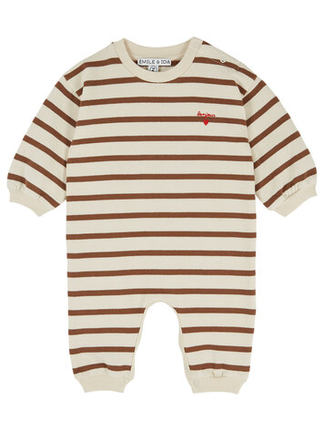 EMILE ET IDA Duffle Sailor Striped Jumpsuit