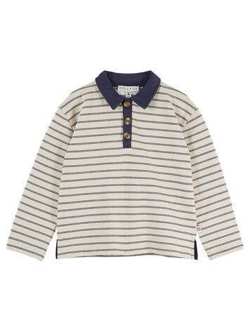 EMILE ET IDA Duffle Striped Polo Sweatshirt
