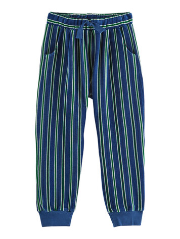 EMILE ET IDA Striped Velvet Jogger