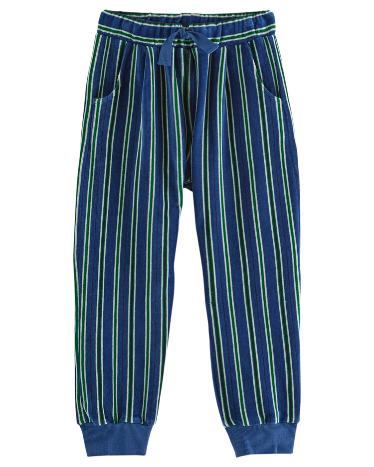EMILE ET IDA Striped Velvet Jogger