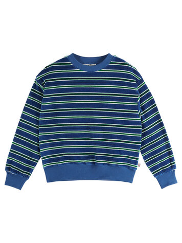EMILE ET IDA Velvet Striped Sweatshirt