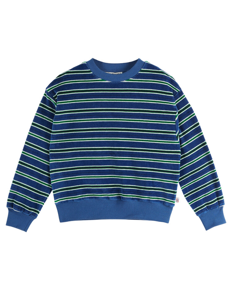 EMILE ET IDA Velvet Striped Sweatshirt