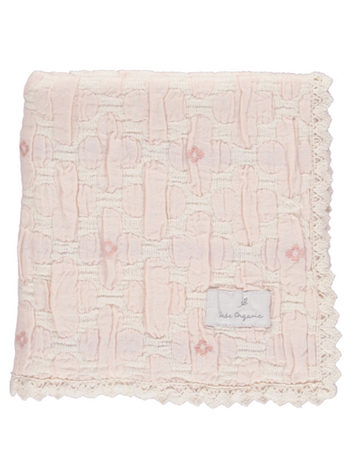 BEBE ORGANIC Flower Motif Blanket