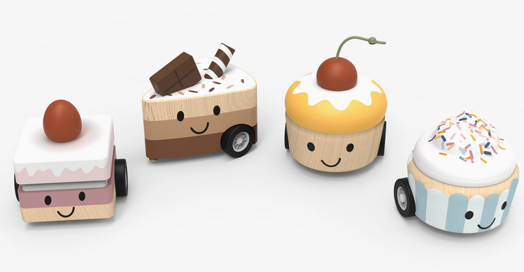 SPEEDY MONKEY Pull Back Cake Cars