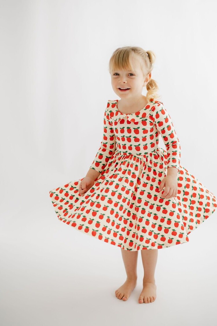 GOOD APPLES Collared Apples Twirl Dress