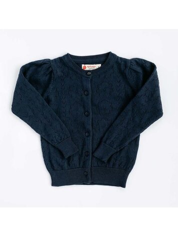 GOOD APPLES Pointelle Floral Cardigan