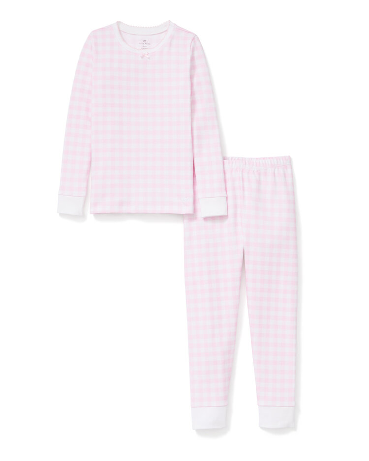 PETITE PLUME Gingham Snug Fit Pajama Set