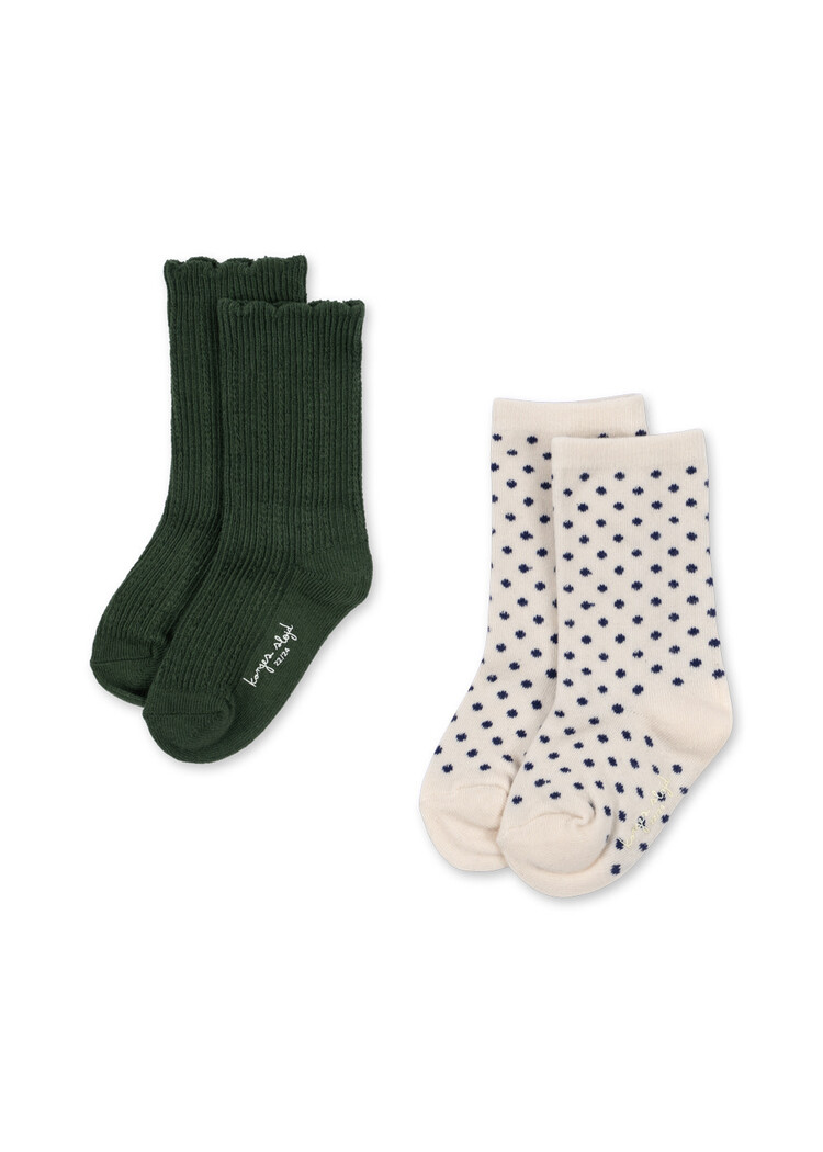 KONGES SLOJD 2 Pack Dot Baby Socks