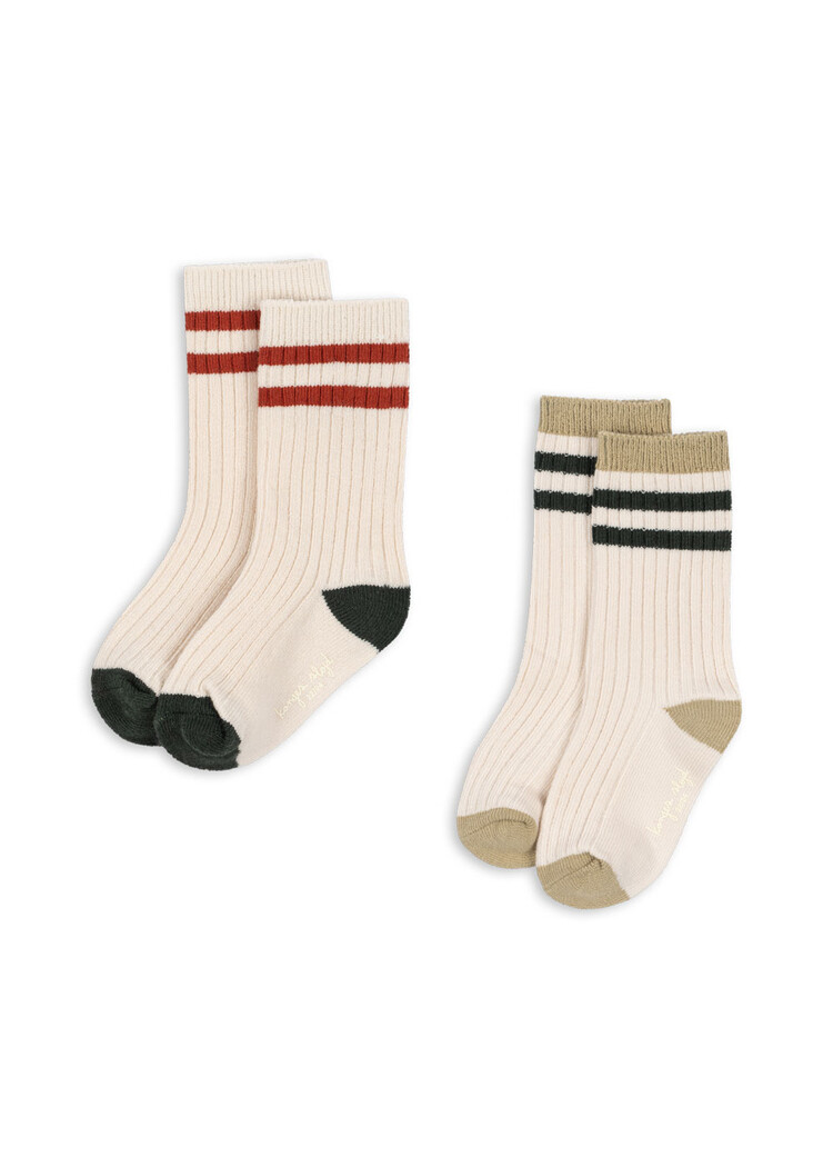 KONGES SLOJD 2 Pack Rib Socks