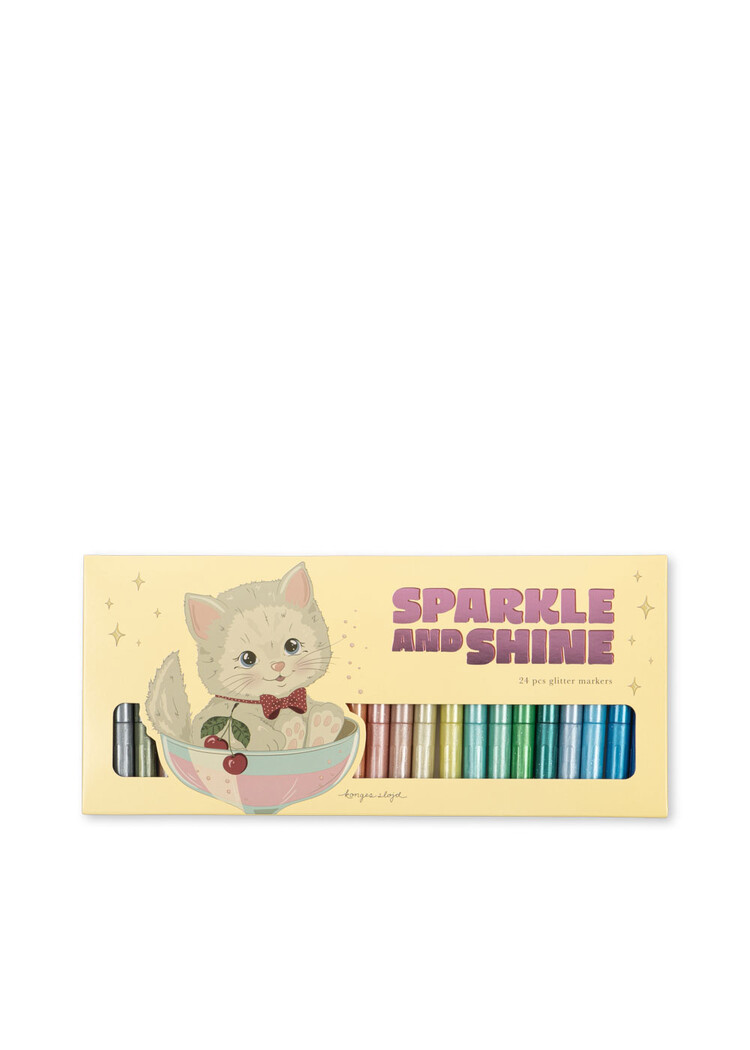 KONGES SLOJD Glitter Markers 24 PCS