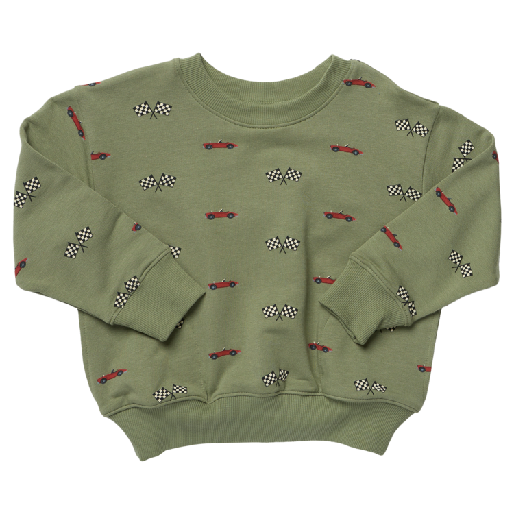 COOP KIDS Racecars Play Sweatshirt